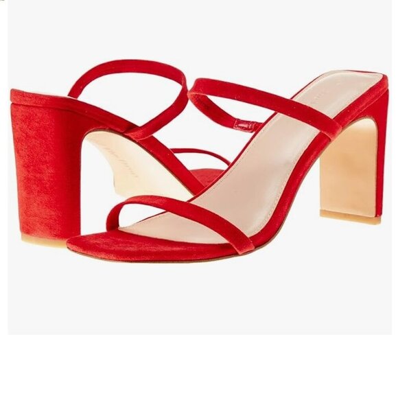 The Drop Women's Avery Square Toe Two Strap High Heeled Sandal - Picture 2 of 6